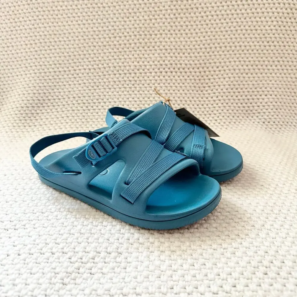 Chaco NWT Big Kids Blue Chillos Sport Slingback Strappy Sandals Size 5 JCH180327